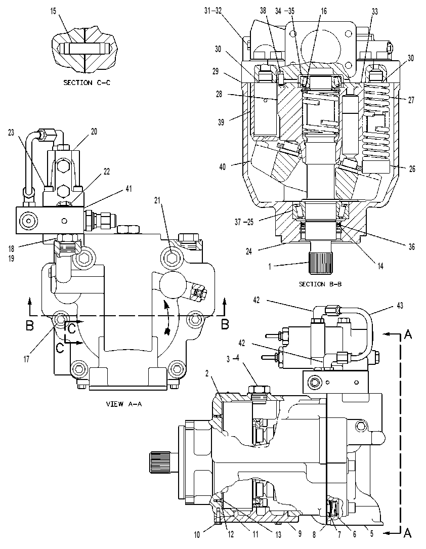 Насос поршневой 6E6627 CAT