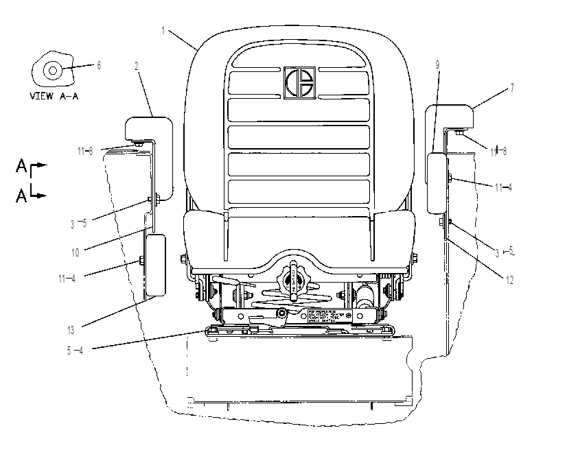 Сиденье на подвеске 8E5166 CAT