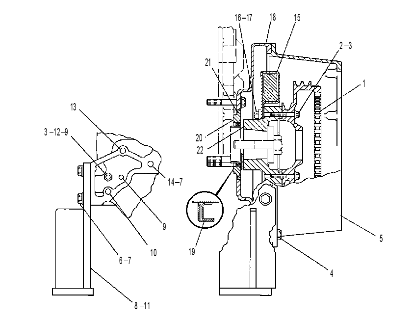 MOUNTING GP-HYD PUMP DRIVE 3N4119 CAT