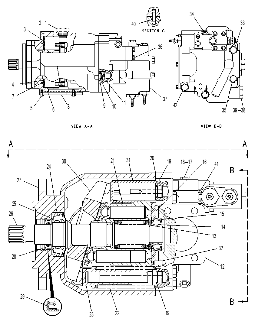 Насос поршневой 9T9912 CAT