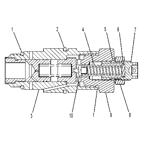Клапан предохранительный 6E1151 CAT