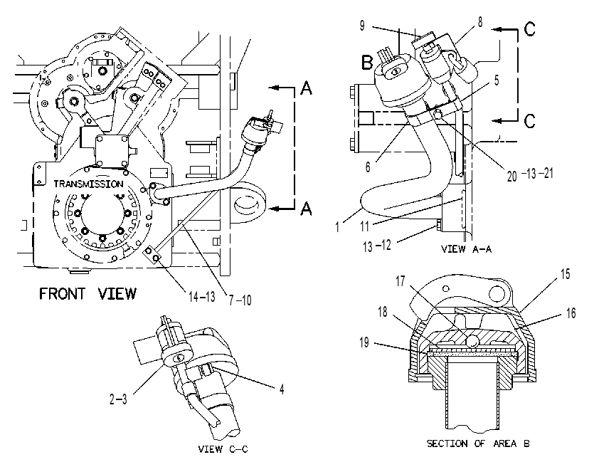 Заливная горловина масла трансмиссии 9C4996 CAT