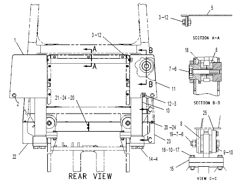 Крепление ROPS 8Y7426 CAT