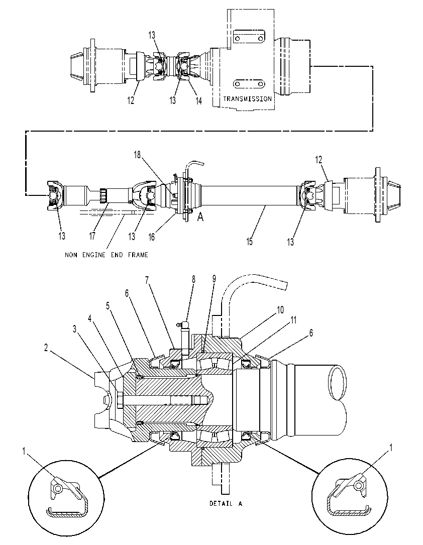Вал приводной 7I4172 CAT