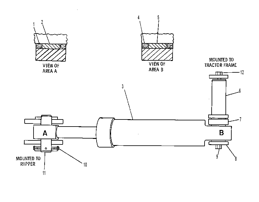 CYLINDER & MOUNTING GP 3G5128 CAT