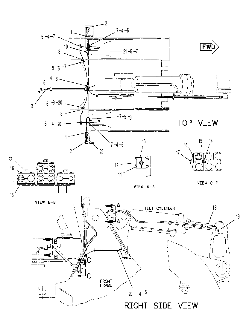 Проводка передняя 8R5055 CAT