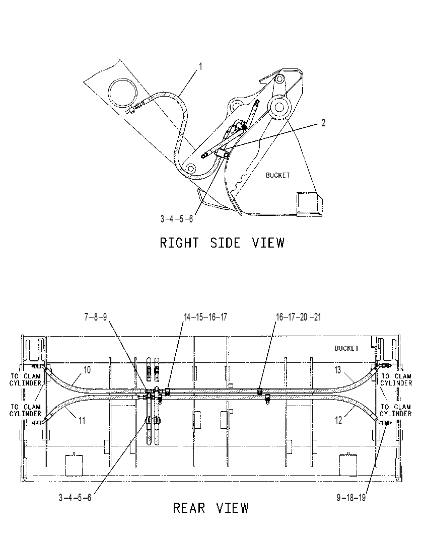 Трубопроводы многоцелевого ковша 9R5788 CAT