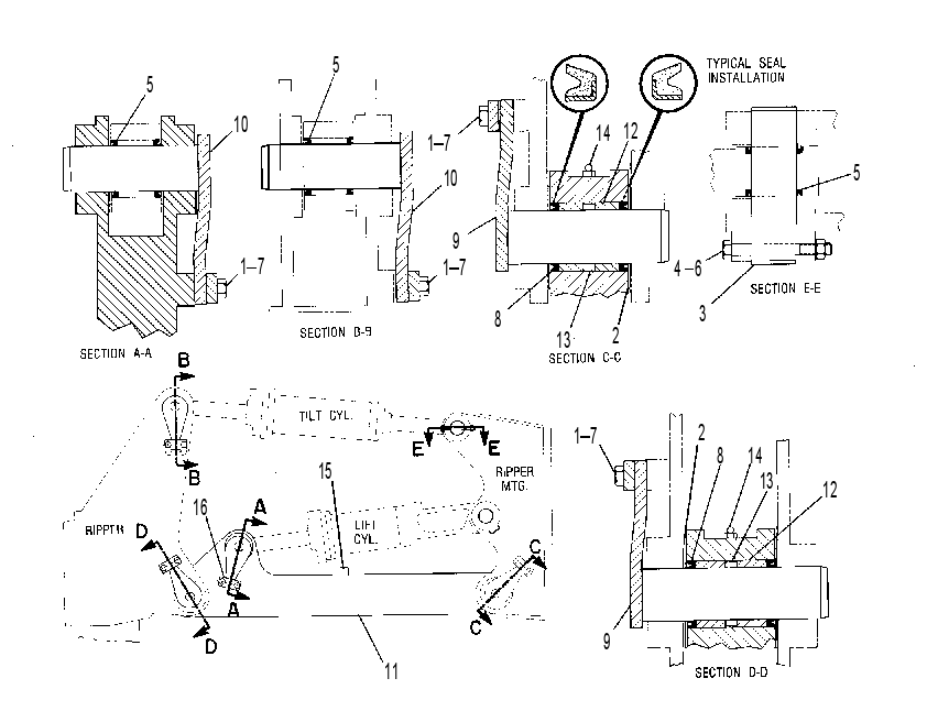FRAME GP-RIPPER 7T5535 CAT
