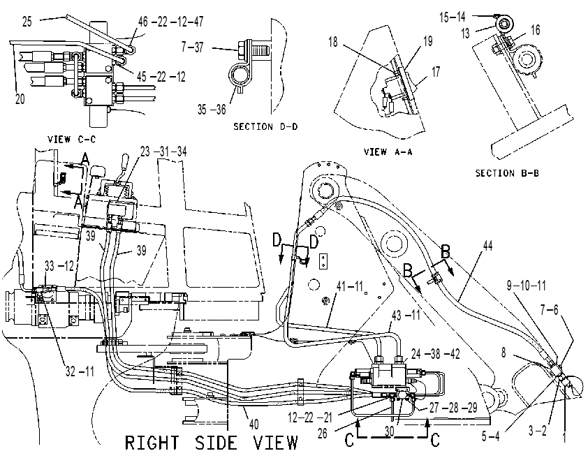 Трубопроводы передние 4E5553 CAT