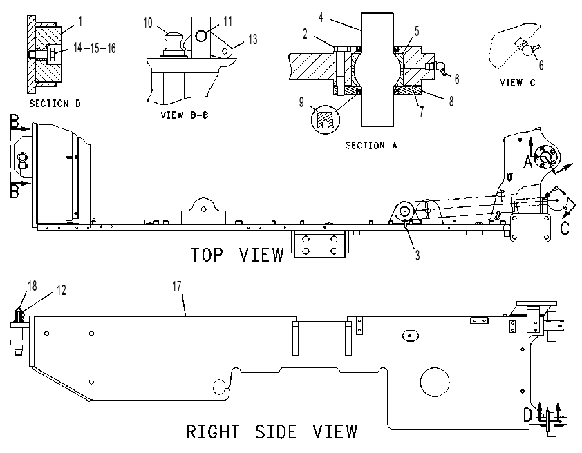 FRAME GP-ENGINE END 8Y8516 CAT