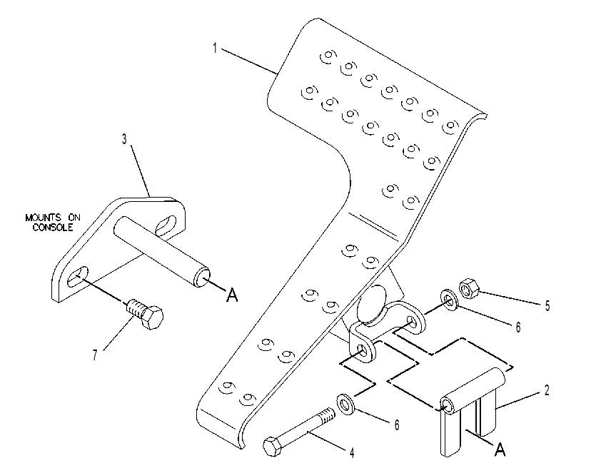 PEDAL & LOCK GP-LH 9R8449 CAT
