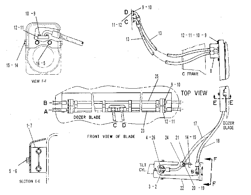 Трубопроводы цилиндра наклона 9W6820 CAT