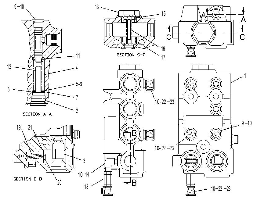 Клапан регулирования давления 9T8704 CAT