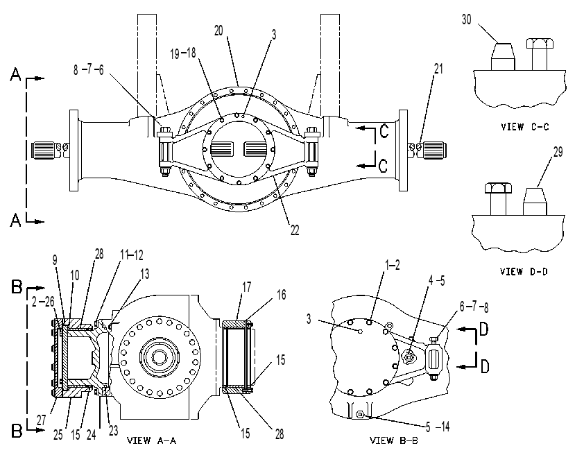 AXLE GP-OSCILLATING 4E0530 CAT