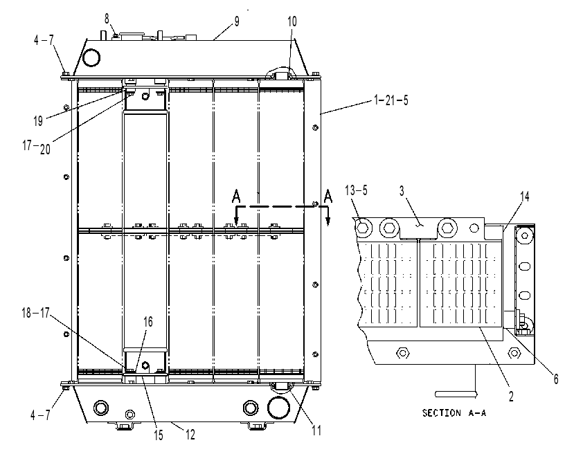RADIATOR GP-MULTIROW MODULE 4P7042 CAT