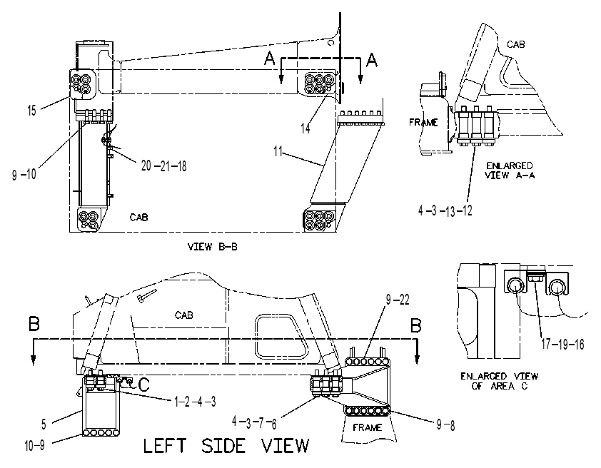 Крепление кабины 8X2812 CAT