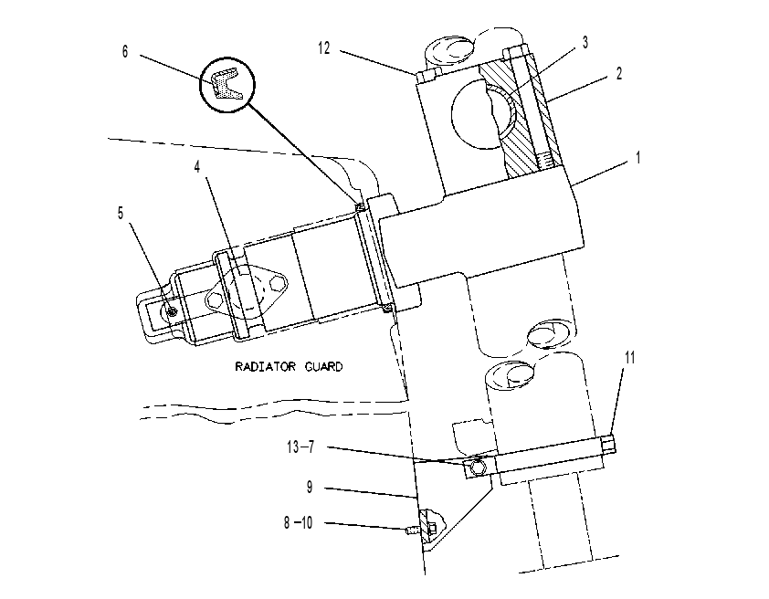 Крепление цилиндра 8E6153 CAT