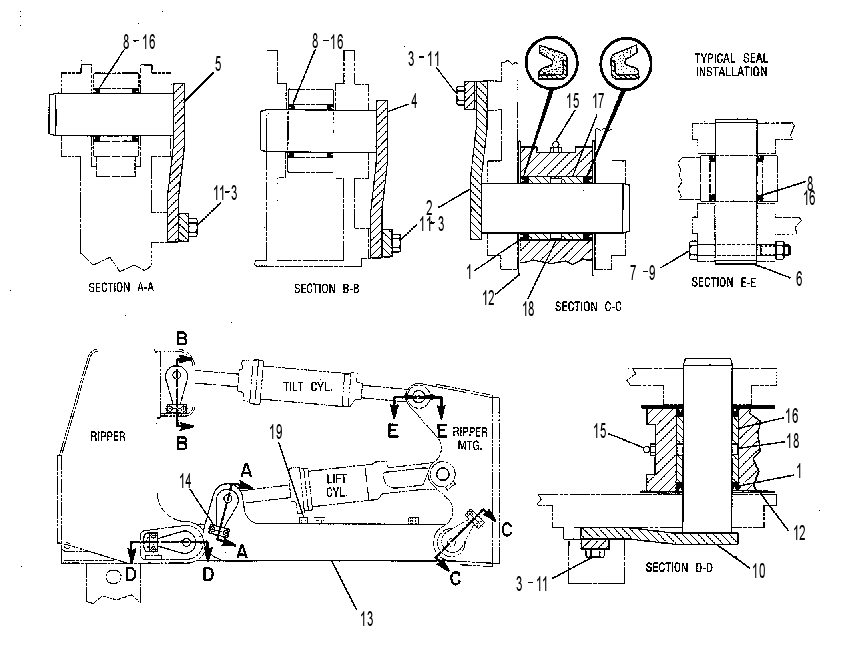 FRAME GP-RIPPER 7T3744 CAT