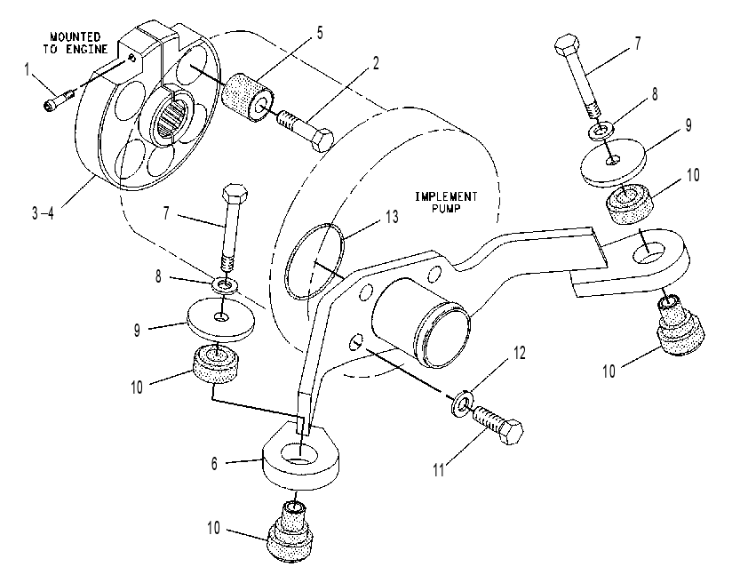 MOUNTING GP-HYD PUMP DRIVE 9R7638 CAT
