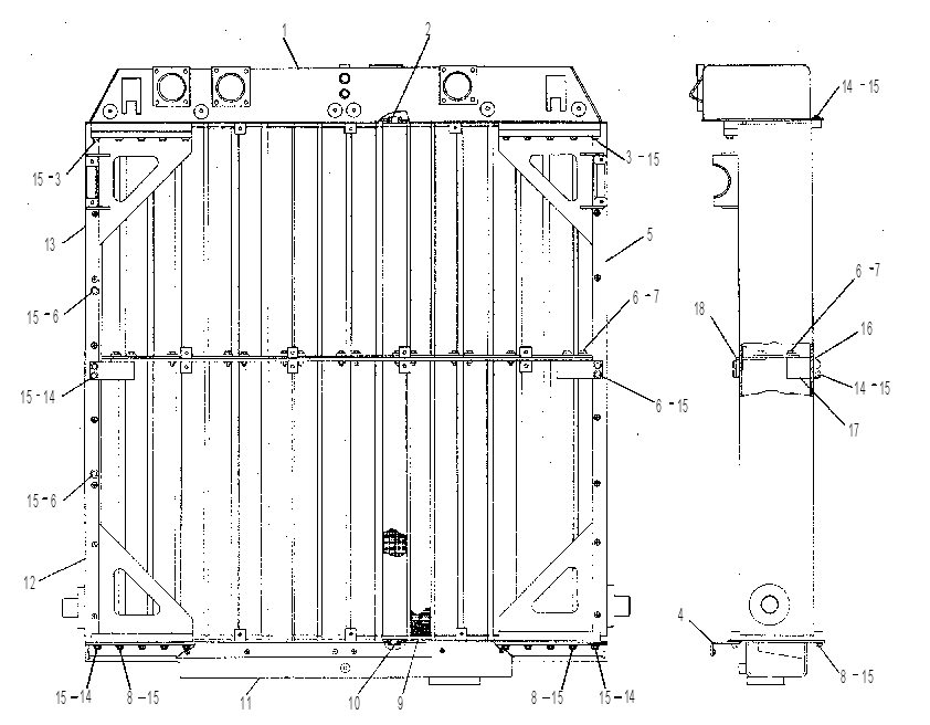 Радиатор 7W2870 CAT