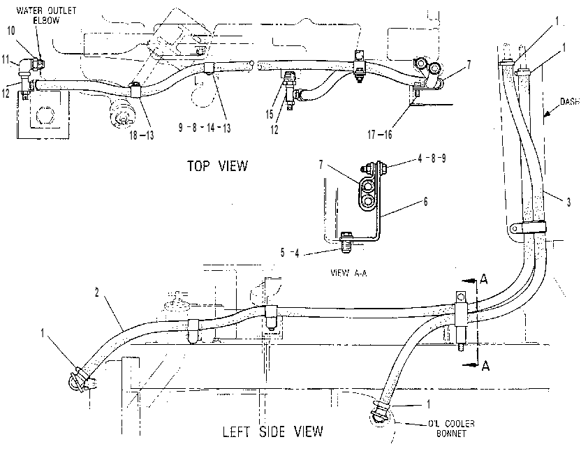 Трубопроводы отопителя 9W9030 CAT