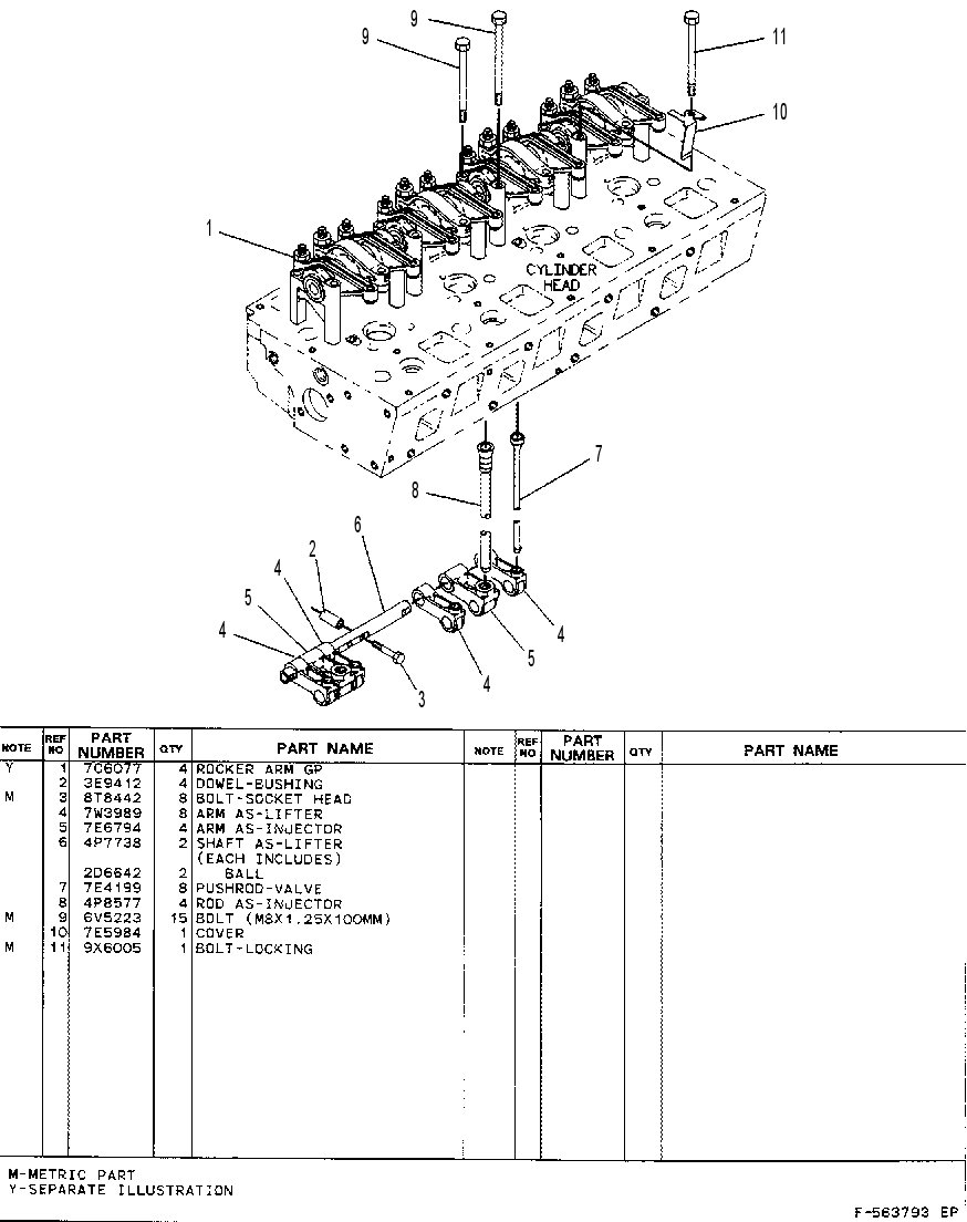 Механизм топливного насоса и клапана 4W4866 CAT