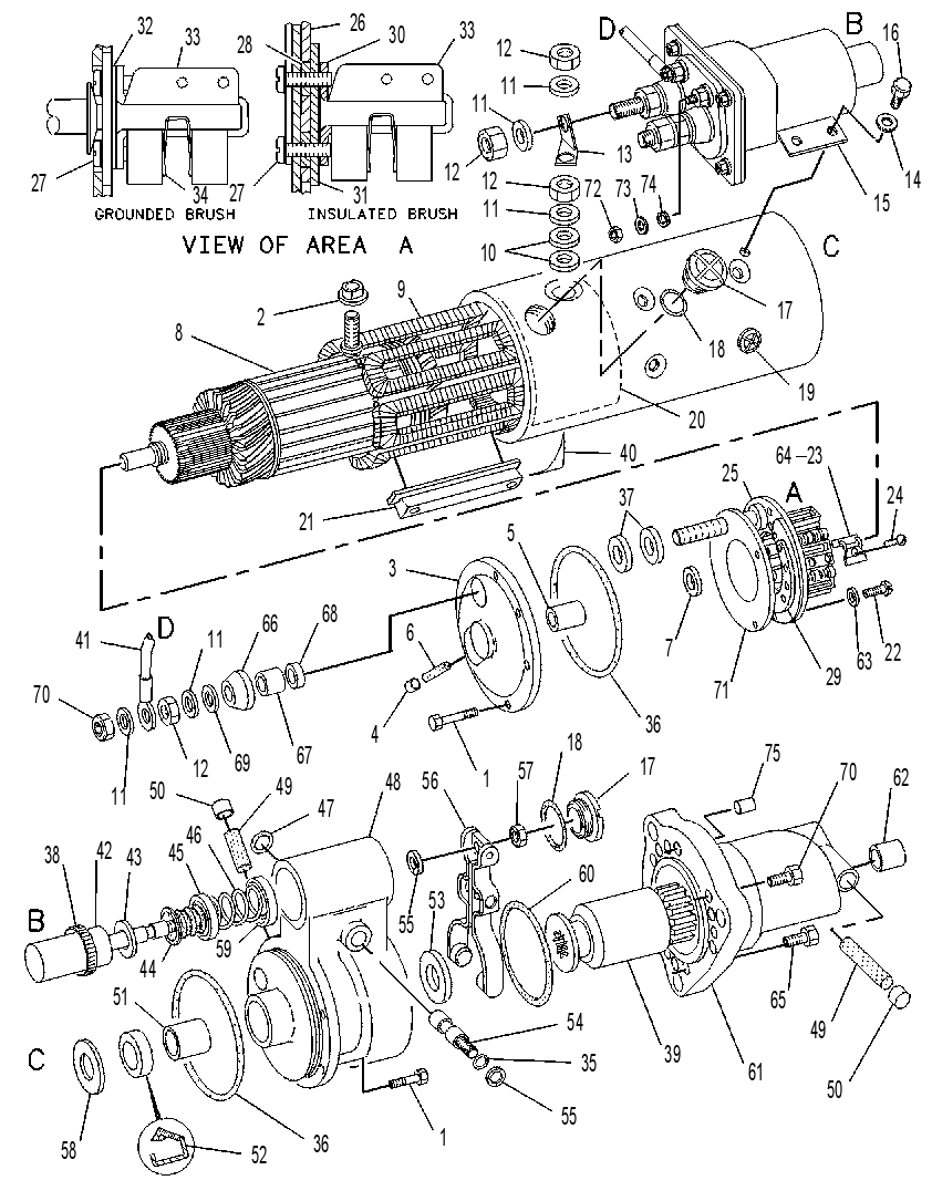 Стартер электрический 6V0501 CAT
