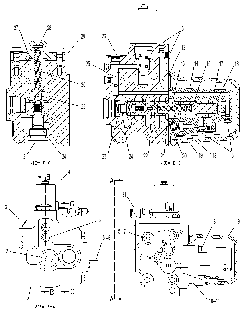 VALVE GP-LOCKUP CLUTCH & SOL 6I9513 CAT