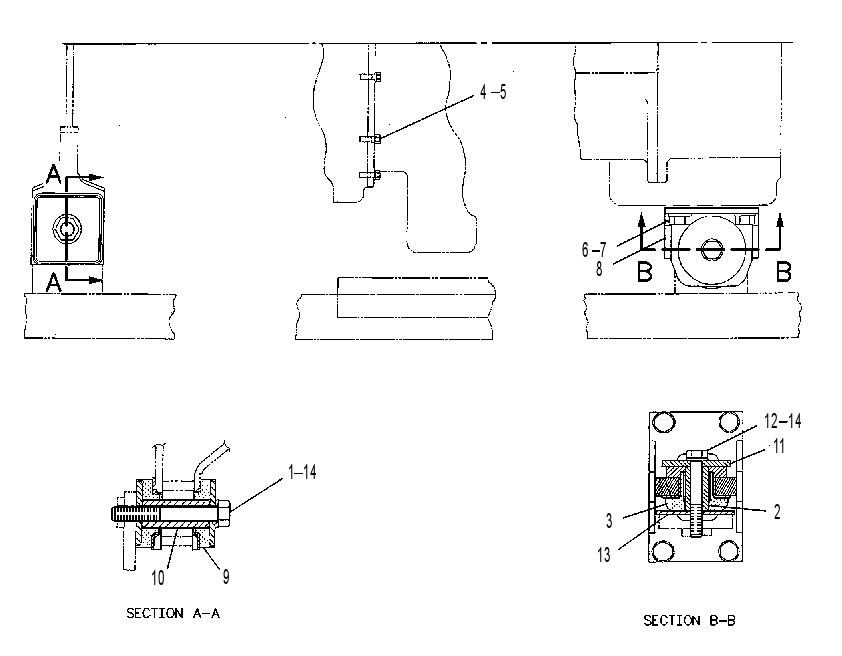 MOUNTING GP-ENGINE & TMSN 6I1490 CAT