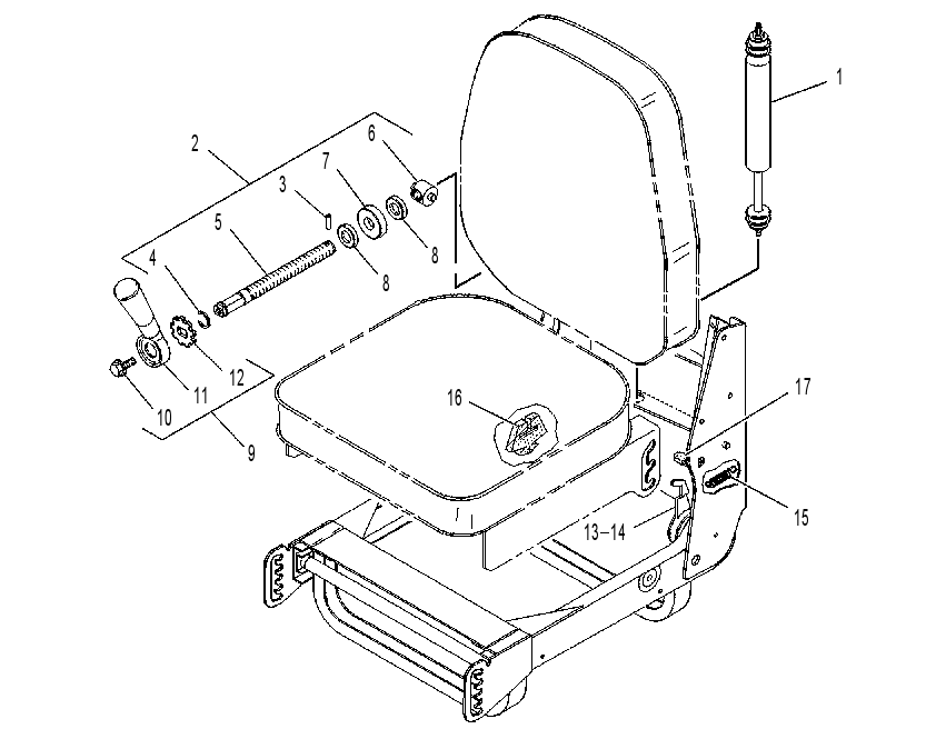 KIT-SEAT SUSPENSION 1017578 CAT