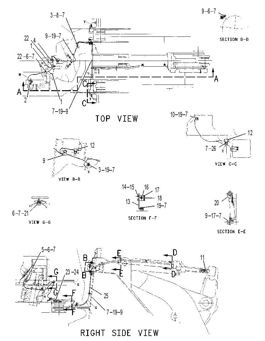 Проводка передняя 9U2482 CAT