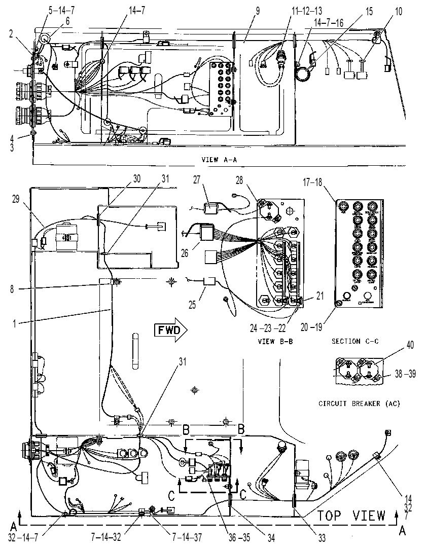 Проводка площадки 1118918 CAT