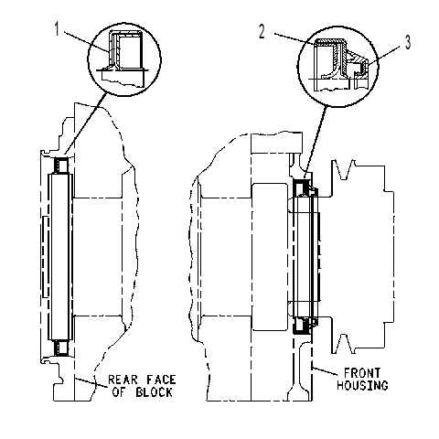 Сальник коленчатого вала 1154203 CAT
