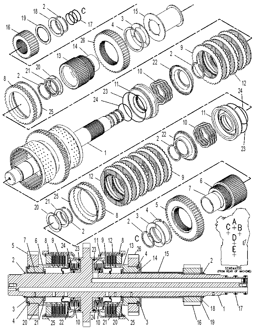 Муфта сцепления 7T8840 CAT