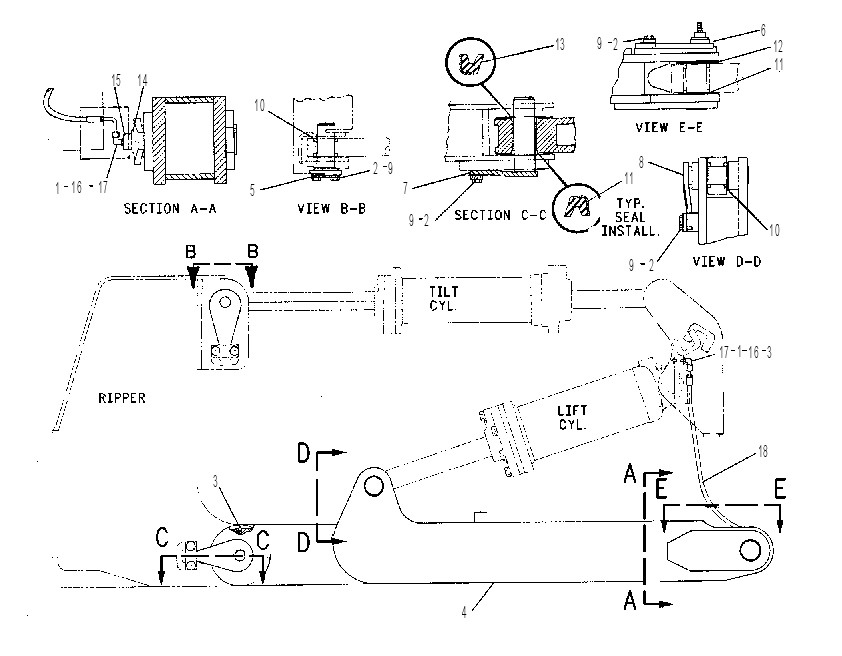 FRAME GP-RIPPER 4T8863 CAT