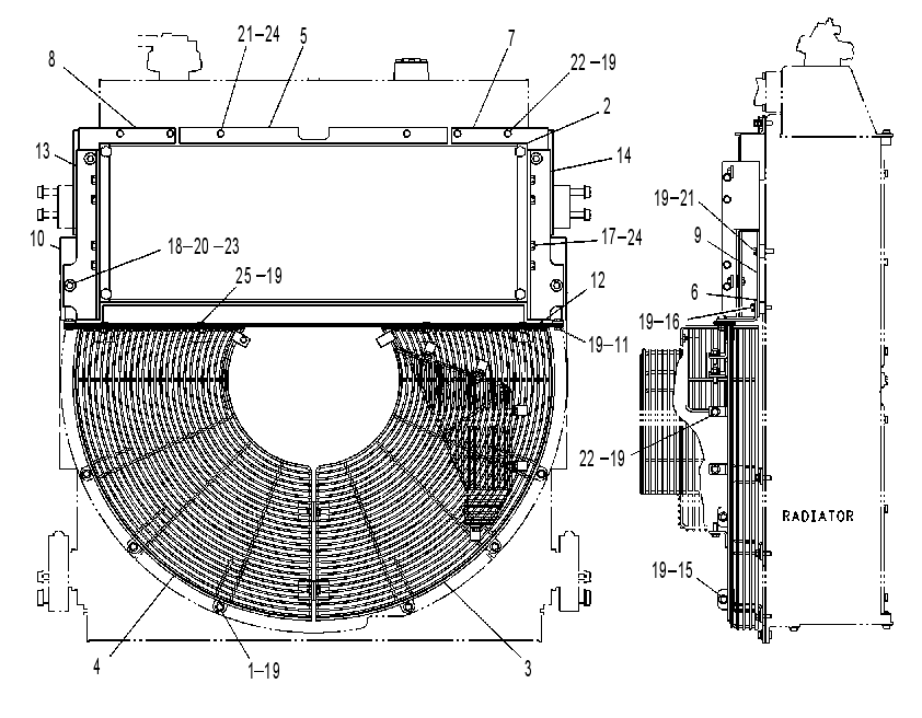 CONDENSER & MOUNTING GP 1063999 CAT