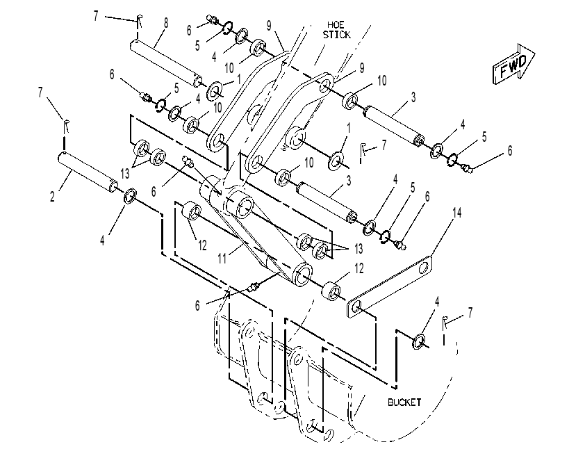 LINKAGE GP-BACKHOE BUCKET 9R8131 CAT