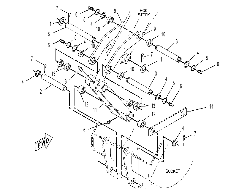 LINKAGE GP-BACKHOE BUCKET 9R7581 CAT