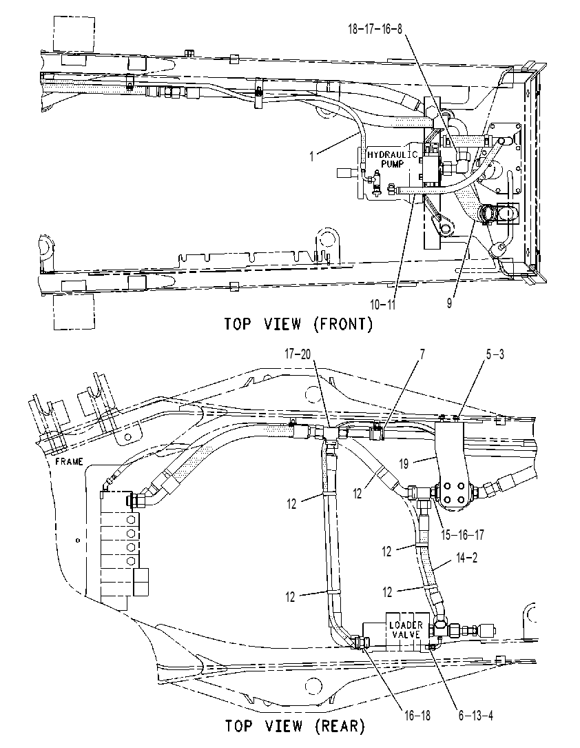LINES GP-HYDRAULIC PUMP 1196103 CAT
