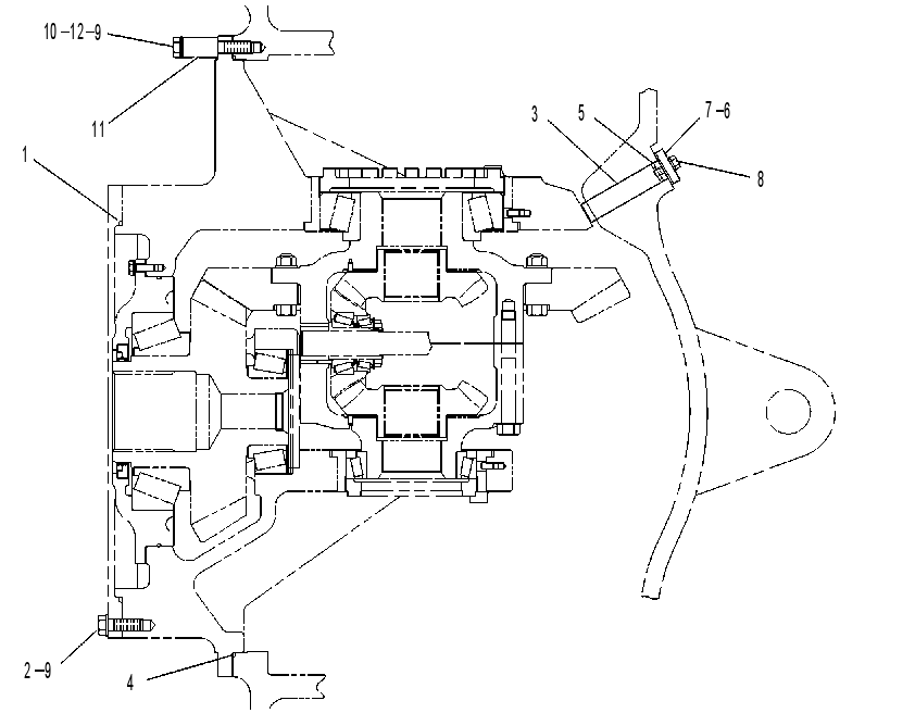 MOUNTING GP-BEVEL GEAR & XMSN 8X0466 CAT