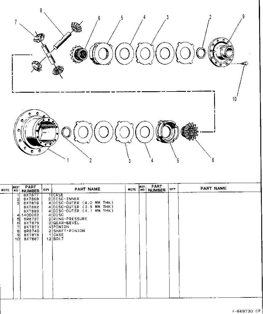 Дифференциал 8X7576 CAT