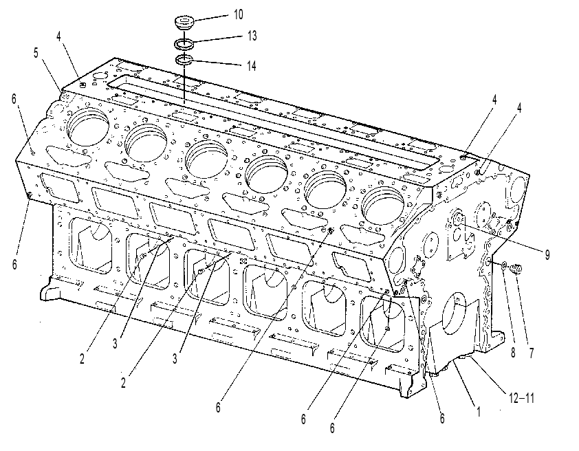 Блок цилиндров 1155154 CAT