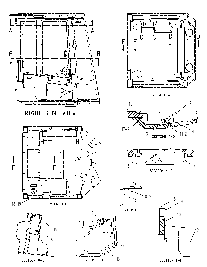 Обшивка кабины 1160873 CAT