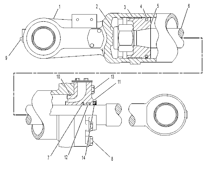 Цилиндр наклона 9J0673 CAT