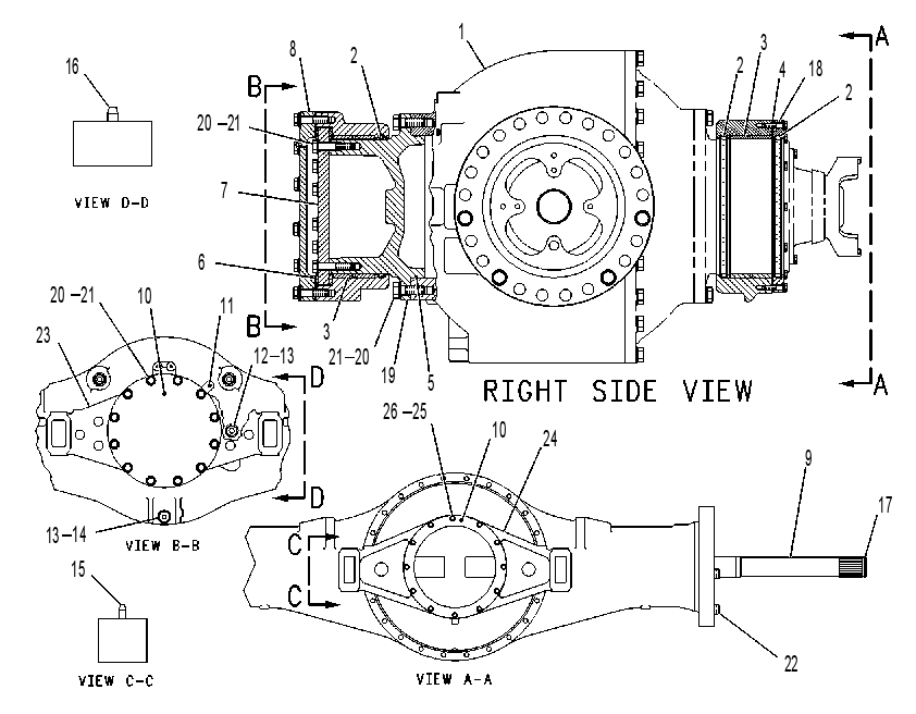 AXLE GP-OSCILLATING 1159750 CAT