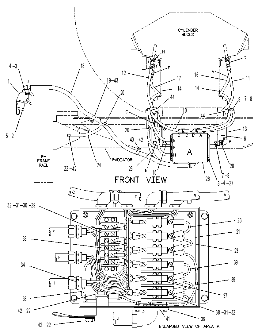 Проводка отопителя 8X7194 CAT