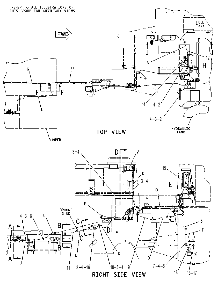 Проводка машины 1271976 CAT