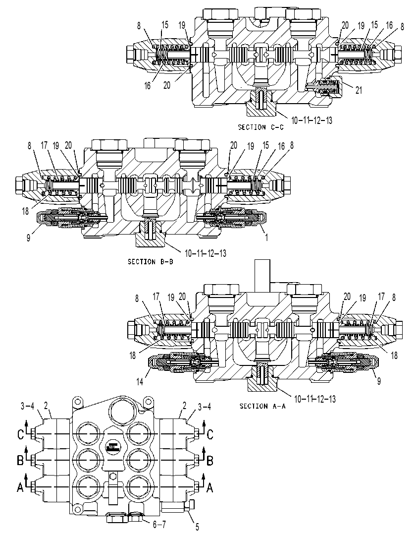 Клапан управляющий 6E5949 CAT