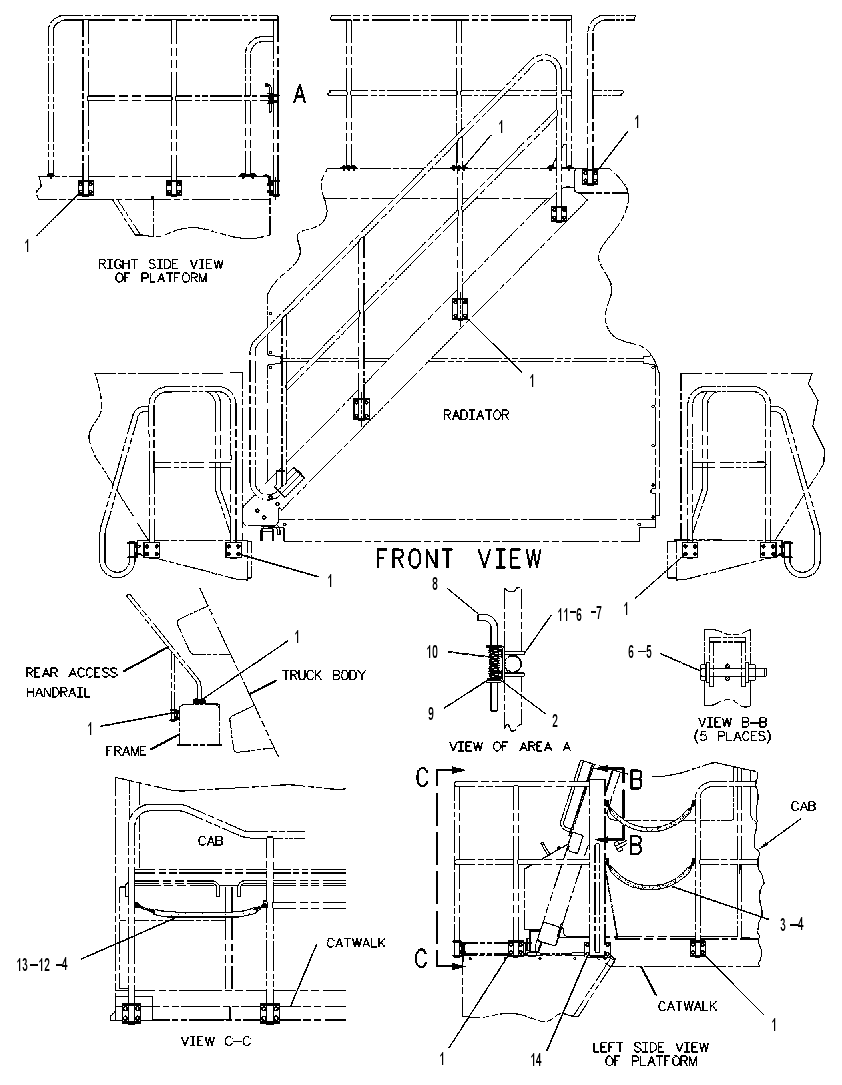 FASTENER GP-HANDRAIL 8X4453 CAT