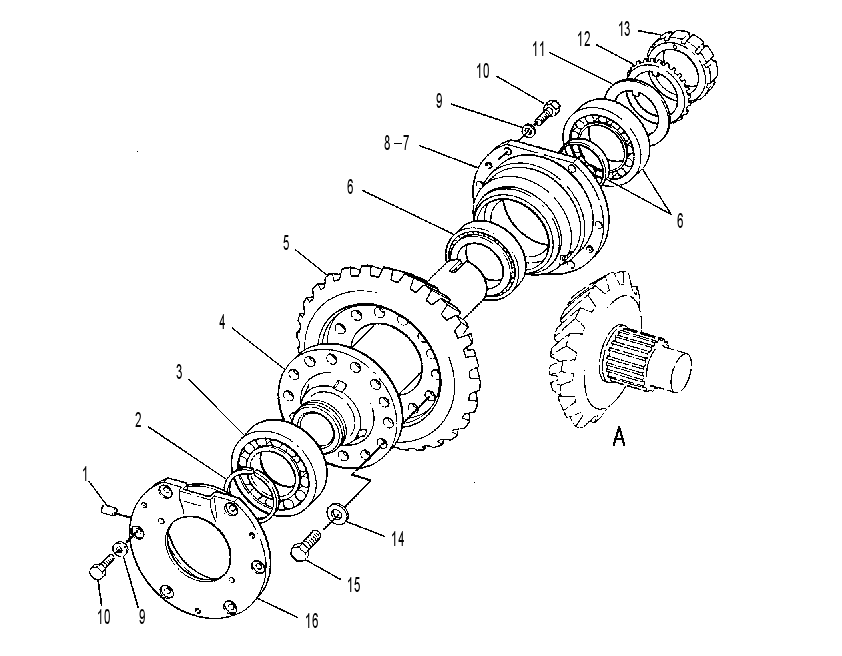 GEAR GP-BEVEL & TRANSFER 7T5801 CAT